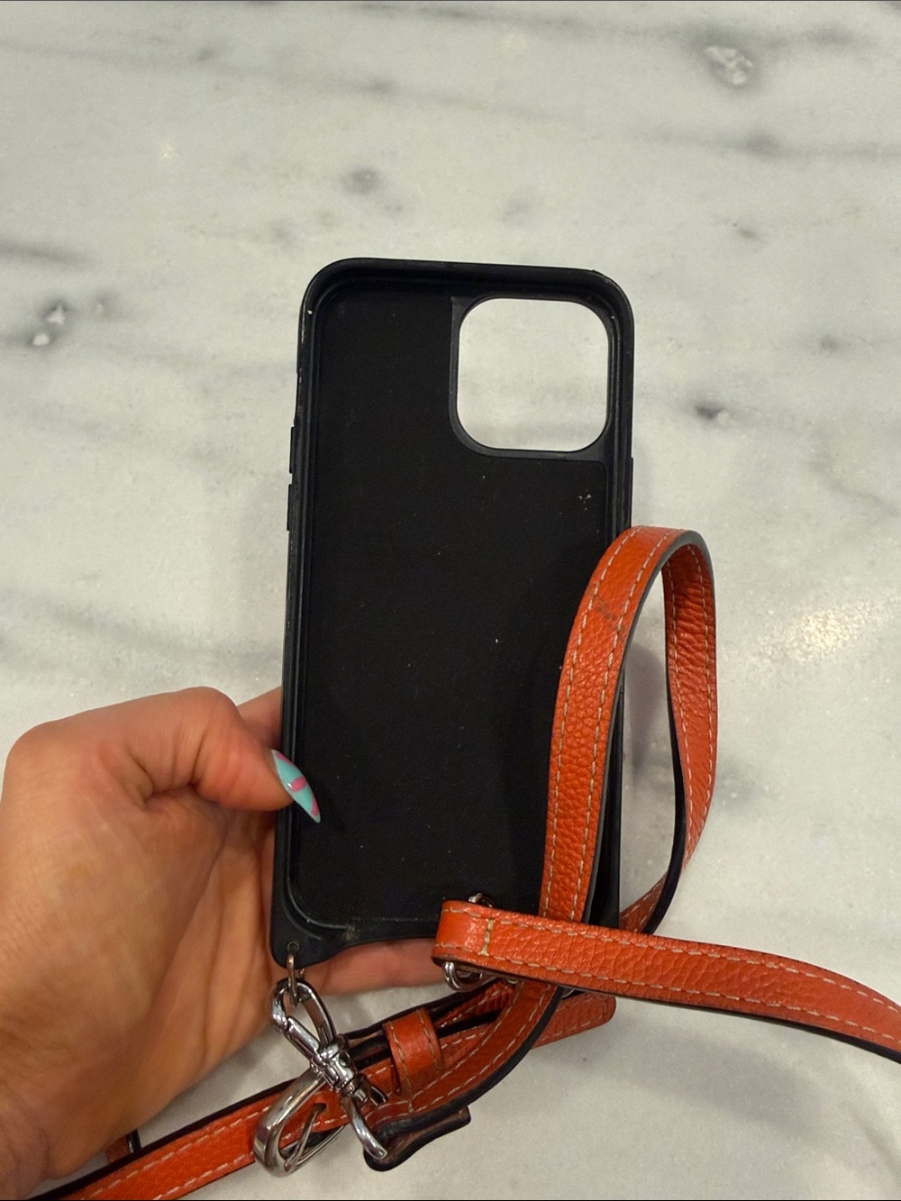 Bandolier burnt Orange Crossbody Wallet Phone Case with Strap iPhone 13 Pro Max - Picture 4 of 5